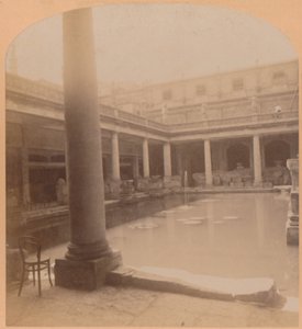 Stara łaźnia rzymska, Bath, Anglia, 1900. autorstwa Underwood and Underwood