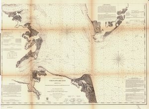 Zatoka Chesapeake. Arkusz 6, od ujścia rzeki York do wejścia do zatoki. LOC 99447135