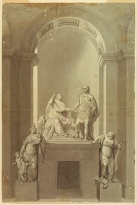 Pomnik nagrobny Henryka kardynała Yorka (1725-1807) i Karola Edwarda Stuarta, „młodego pretendenta” (1720-1788) autorstwa Unknown