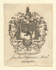 Ekslibris Jakuba Tilghama autorstwa Unknown