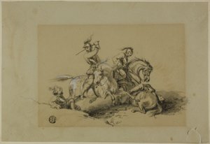Walka Cavaliers autorstwa Unknown