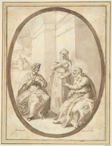 Chrystus w Domu Marty i Marii autorstwa Unknown