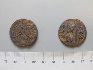 Follis (40 Nummi) Michała II; Teofil I z Nieznanego autorstwa Unknown