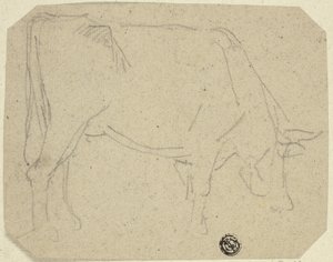 Wypas krowy (zwrócony w prawo) (recto); Zad konia (verso) autorstwa Unknown