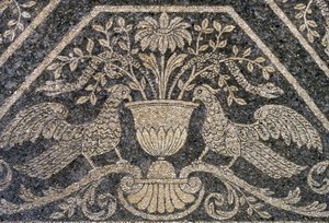 Mozaika i dekoracje ścienne, Nymphaeum w Villa Litta Visconti Borromeo Arese, Lainate, Lombardia, Włochy autorstwa Unknown
