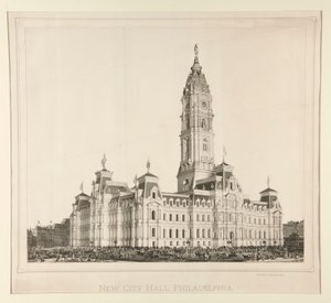 Nowy Ratusz, Filadelfia autorstwa Unknown