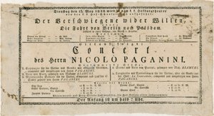 Niccolo Paganini - afisz autorstwa Unknown