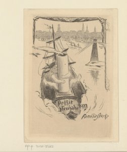 Życzenie noworoczne na rok 1911 od rodziny Stacke autorstwa Unknown