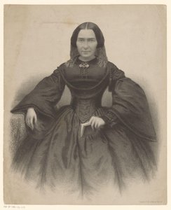 Portret nieznanej kobiety w czarnej sukni autorstwa Unknown