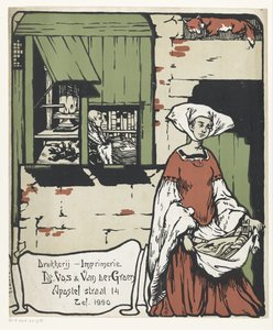 Reklama drukarni De Vos & Van der Groen w Antwerpii autorstwa Unknown