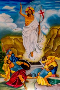 Świeże zmartwychwstanie w katolickim kościele parafialnym Chrystusa Zmartwychwstałego z Hedzranawoe, Lomé, Togo. autorstwa Unknown