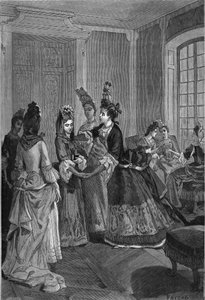 1685-1686: Nowi katolicy. Rycina XIX wieku. W „Histoire de France” Julesa Micheleta autorstwa Unknown artist
