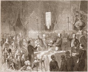 Maconnic Bapteme w loży Fraternelle Amitive w 1861 r. autorstwa Unknown artist