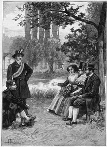 Niedziela u Wendów - rycina 1897 - Wendes autorstwa Unknown artist