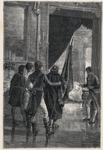 Deputacja karbonariusza, nacjonalistycznego tajnego stowarzyszenia, zostaje przedstawiona Ferdynandowi I z Obojga Sycylii (wcześniej Ferdynand IV Neapolitański) 1820 autorstwa Unknown artist