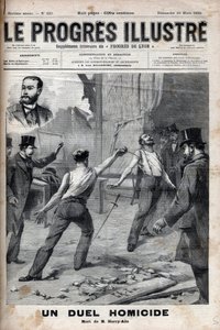 Pojedynek zabójstwa – 1 marca 1895 r. odbył się pojedynek z szałami między dwoma członkami Komitetu Afryki Francuskiej, którzy byli wcześniej dobrymi towarzyszami, Alfredem Le Chatelierem i Hippolyte Percherem, alias Harrym Alisem, i tym autorstwa Unknown artist