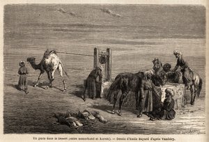 Studnia na pustyni, między Samarkandą a Karshi (miasta dzisiejszego Uzbekistanu). Rysunek Emile
