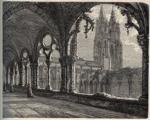 Abbaye Saint-Jean-des-Vignes - Soissons - (Saint Jean des Vignes) - grawerowanie w „” PATRIE” - PECTUREQUIREQUE OPIS FRANCJI W 6 WOLURACH PRZEZ LUCIENA HUARDA - koniec XIX wieku autorstwa Unknown artist