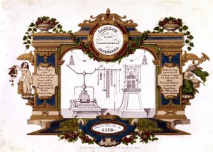 Reklama budowniczego krosna żakardowego „Caillot de Lyon”. 1840. autorstwa Unknown artist