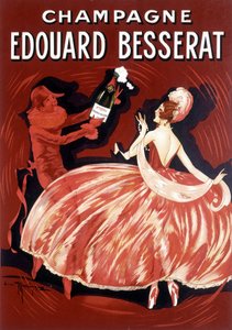 Plakat reklamowy szampana Edouard Besserat, koniec XIX wieku autorstwa Unknown Artist