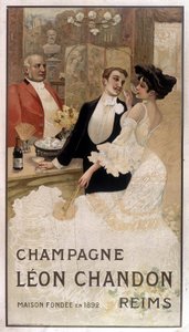 Plakat reklamowy szampana Léon Chandon, koniec XIX wieku autorstwa Unknown artist