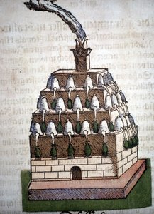 Alchemia: Athanor Four z książki Pietro Andrea Mattioli (Matthiole) (1500-1577). Frankfurt autorstwa Unknown artist