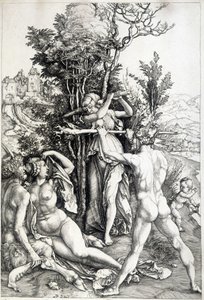Alegoryczna figura zazdrości - rycina XVI wiek autorstwa Unknown artist