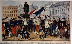 Poborowi alzaccy, Plac Klebera w Strasburgu autorstwa Unknown artist