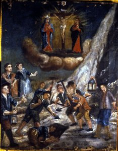 Lawina w górach. autorstwa Unknown artist