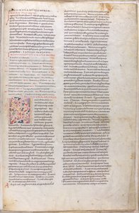 Iluminowana strona z Biblii z XI wieku autorstwa Unknown artist