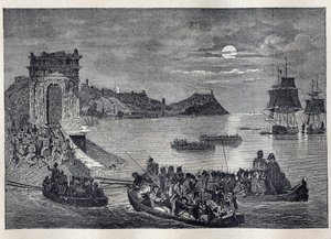 Ankona (Ancona) – wyprawa z Ankony do Włoch rozpoczęta przez Ludwika Filipa I w nocy z 22 na 23 lutego autorstwa Unknown artist