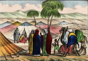 Arabska karawana w Algierii autorstwa Unknown artist
