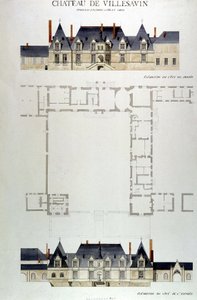 Architektura Château de Villesavin, Tour in Sologne, Loir et Cher (41) autorstwa Unknown artist