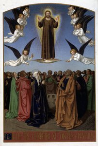 Wniebowstąpienie Chrystusa (Anioły, Józef, Dziewica), b.d. z XVI-wiecznego dokumentu. autorstwa Unknown artist