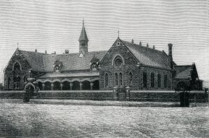 Australia: Szkoła publiczna An Adelaide, ok. 1885 (rycina) autorstwa Unknown artist