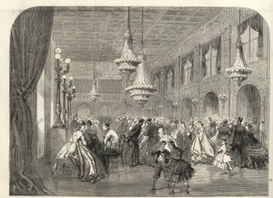 Baden Baden (Baden-Baden), Niemcy - Wewnątrz sali konwersacyjnej - 1867 autorstwa Unknown artist