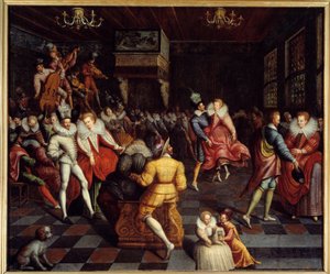 Bal na dworze malarstwa Valois Anonymous. 16 wiek. Słońce 1,63x1,94 m Rennes, musee des Beaux Arts autorstwa Unknown artist