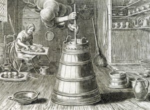 Baratte do wyrobu masła i sera - grawer autorstwa Unknown artist