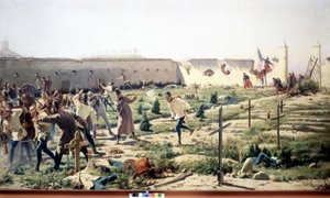 Bitwa pod Solferino, Lombardia, przeciwstawiając się armiom francusko-sardyńskim i austriackim w dniu 24 czerwca 1859 r. Museo del Risorgimento. Mediolan autorstwa Unknown artist