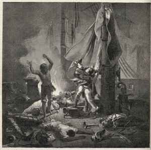 Bitwa nad Nilem - Bitwa pod Aboukir - śmierć Luce i Giocante de Casabianca (Luc-Julien-Joseph Casabianca autorstwa Unknown artist