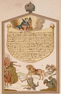 Scena walki z armatą w średniowieczu - ex-voto Saint Barbe autorstwa Unknown artist