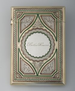 Etui na karty Berthy Palmer, ok.1865, srebro Sterling, emalia, producent nieznany autorstwa Unknown artist
