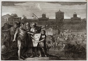 Biblia Royaumont, Stary Testament: Król Cyrus. Cyrus II Wielki, król Persji, a od Babilonu, wiedząc, że zostało przepowiedziane przez proroków, że to on zbuntuje Świątynię Jerozolimską, daje władzę wszystkim Żydom autorstwa Unknown artist