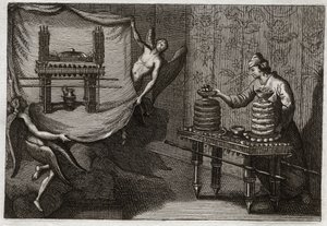 Biblia Royaumont, Stary Testament: Tabela propozycji bochenków w Tabernakulum. Ilustracja z 1811 roku. autorstwa Unknown artist
