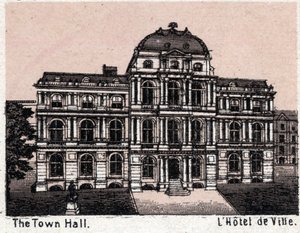 Boston, Stany Zjednoczone: widok na ratusz. w „” Świat ilustruje 168 odsłon”” Niedatowany (koniec XIX wieku) autorstwa Unknown artist