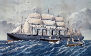 Brytyjski parowiec Great Eastern autorstwa Unknown artist