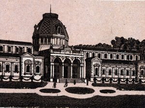 Budapeszt, Węgry: widok na łaźnie termalne na wyspie Isle Margaret (Isle Margareth). w „” Świat ilustruje 168 odsłon”” Niedatowany (koniec XIX wieku) autorstwa Unknown artist