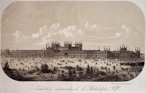 Budynek upamiętnia stulecie założenia Stanów Zjednoczonych (1776-1876) na Międzynarodowej Wystawie w Filadelfii autorstwa Unknown artist