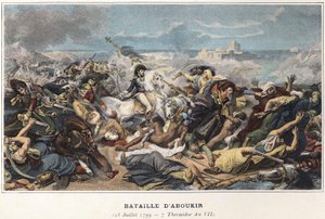 Kampania (wyprawa) w Egipcie (1798-1801): Joachim Murat (1767-1815) podczas bitwy pod Aboukir, 25 lipca autorstwa Unknown artist