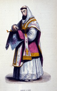 Kapucynów w Rzymie. Rycina z albumu na zakony, Paryż autorstwa Unknown artist